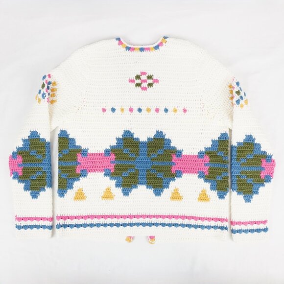 Hunter Bell Callen Knit Long-Sleeve Cardigan In Pink Multi - Size XS (NWT) - Picture 2 of 9